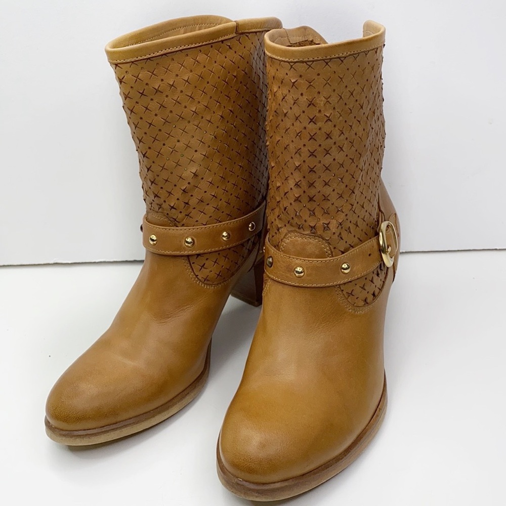 Vera Gomma Otisopse Leather Heeled Booties 38